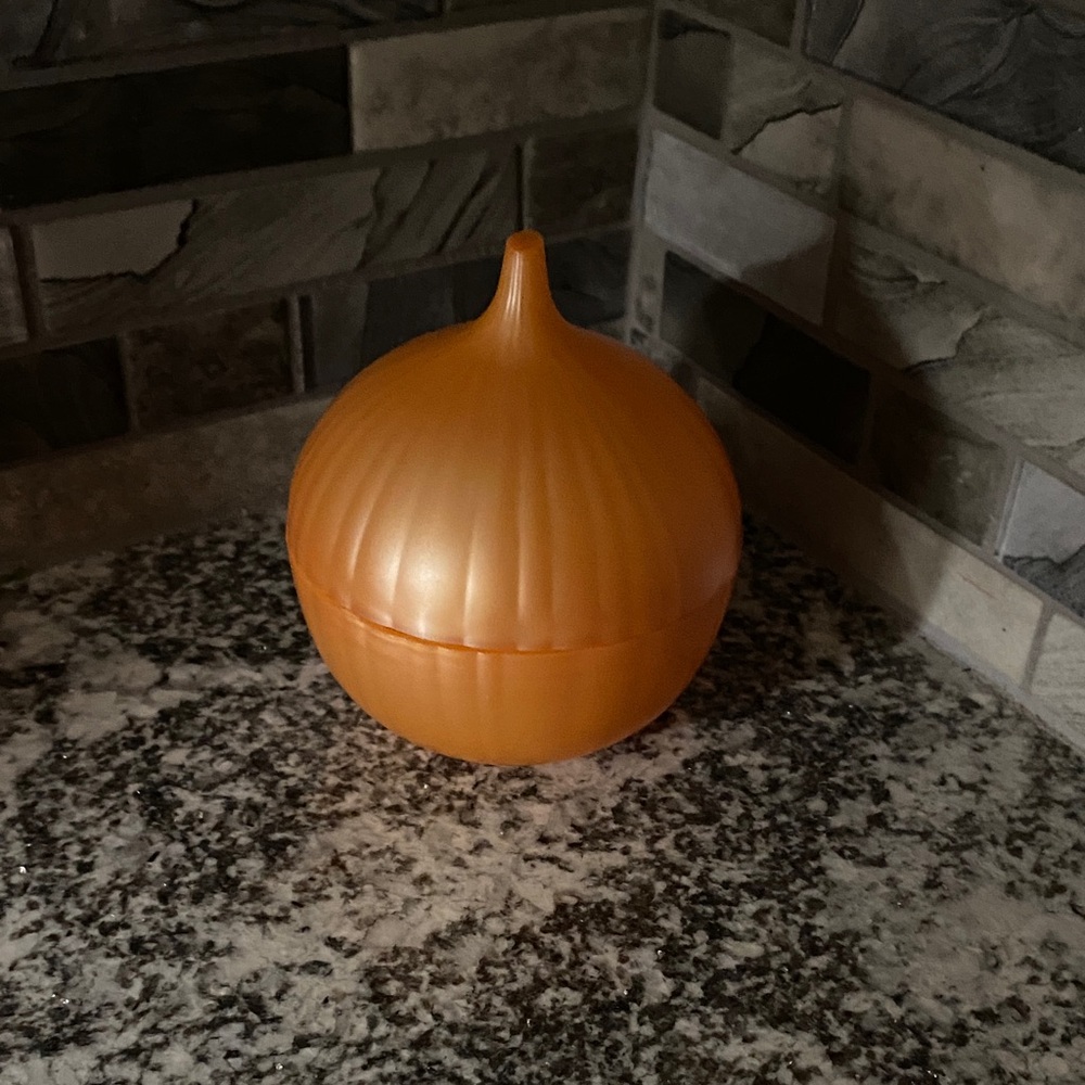 Orange Onion-Shaped Container